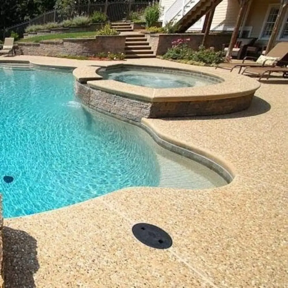 découvrez les avantages du béton désactivé pour votre piscine. alliant esthétisme et sécurité, ce revêtement antidérapant est idéal pour sublimer votre espace aquatique tout en offrant une excellente durabilité. optez pour une finition raffinée et pratique qui valorise votre jardin.