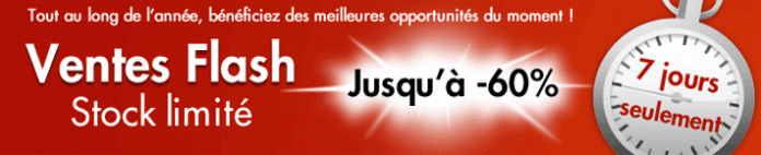ventes flash -70 % profitez de nos ventes flash exceptionnelles avec des réductions allant jusqu'à 70 % sur une large sélection de produits. ne manquez pas cette occasion unique de faire des économies !