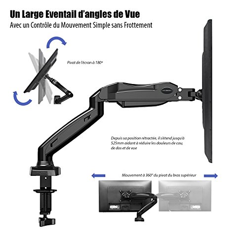 découvrez nos bras articulés pour écran pc ergonomiques, conçus pour améliorer votre confort de travail en ajustant facilement la position de votre écran.