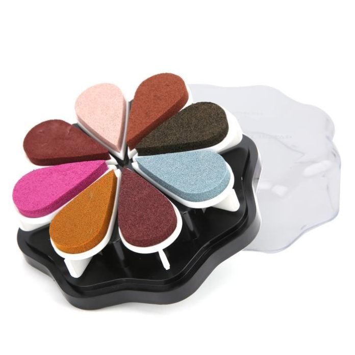 tampon encreur doigts 8 couleurs tampon encreur doigts 8 couleurs : amusez-vous à colorier et tamponner facilement avec cette palette de tampons encreurs multicolores, idéale pour les activités créatives des enfants.